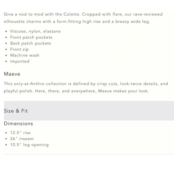 Anthropologie Collette Ponte Crop Wide-leg Pant by Maeve - brand new! - Picture 4 of 6